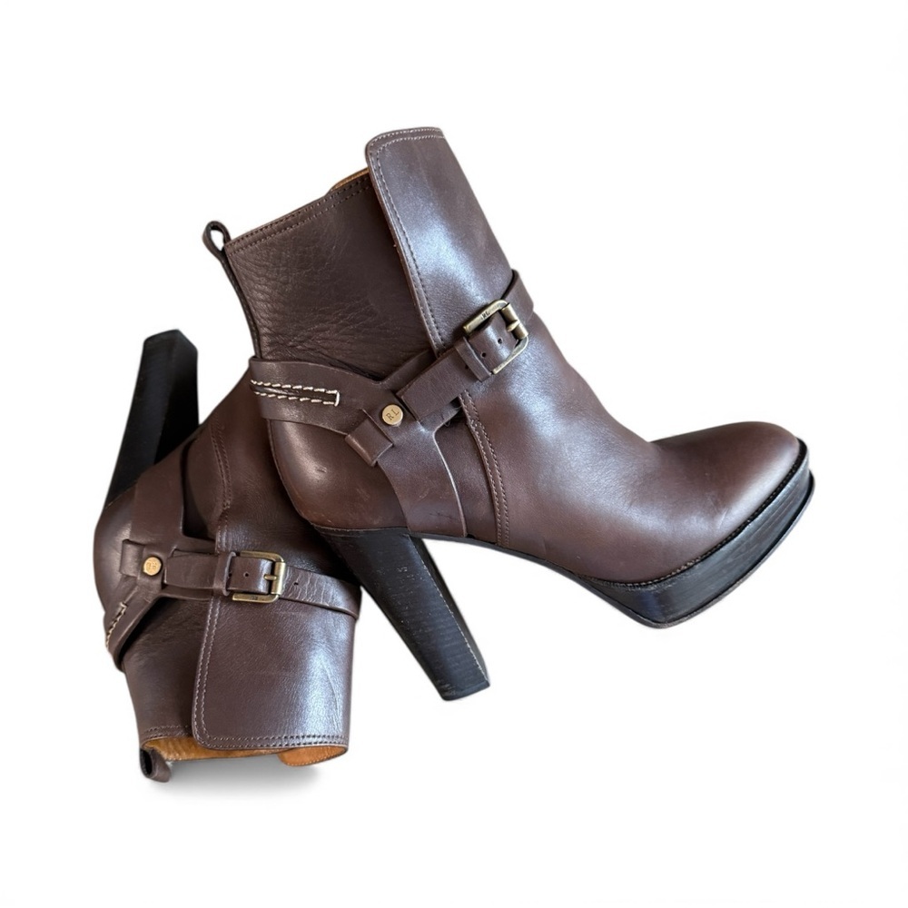 Ralph Lauren Collection Chocolate Leather Ankle Boots|Brown Ralph Lauren Boot